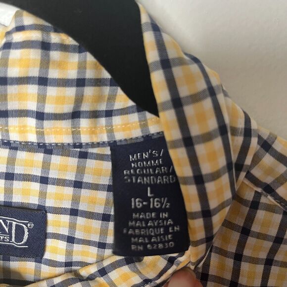 Land's End Men's Multicolor Plaid Long Sleeve Button Down Dress Shirt Size Large - Picture 4 of 4